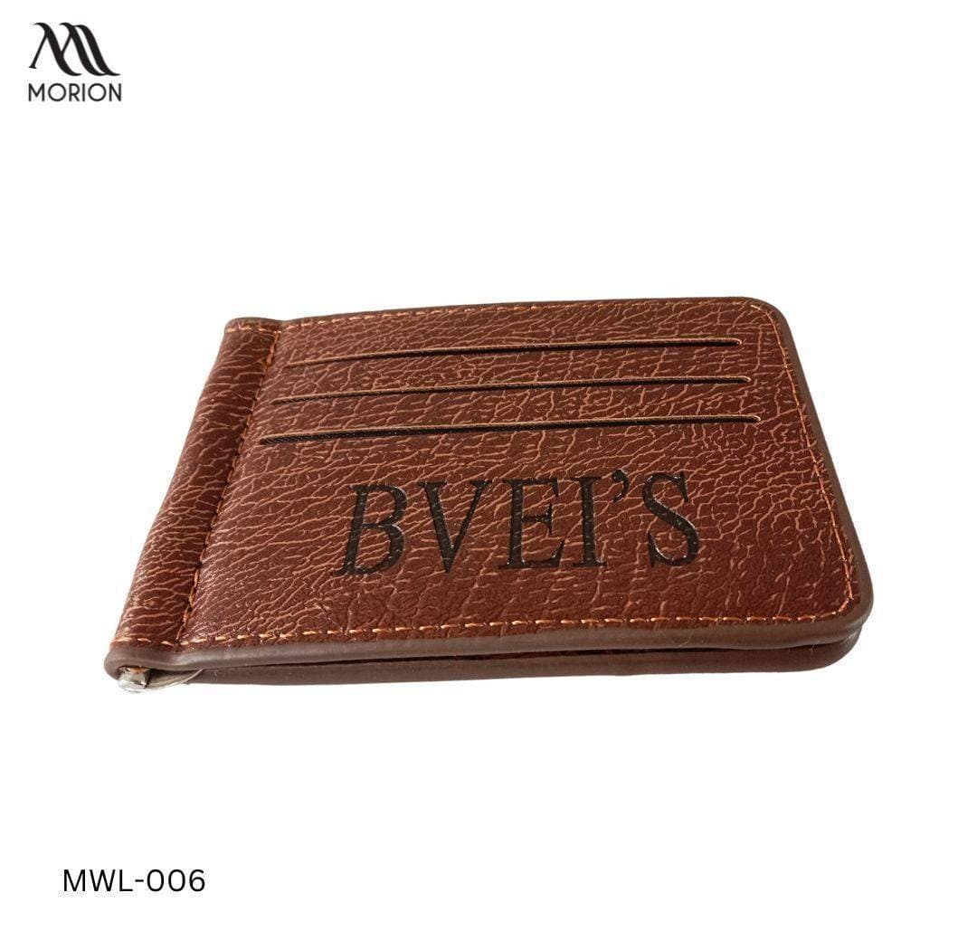 Plain Leather Magnet Card and Cash Holder Wallet For Men MWL-006