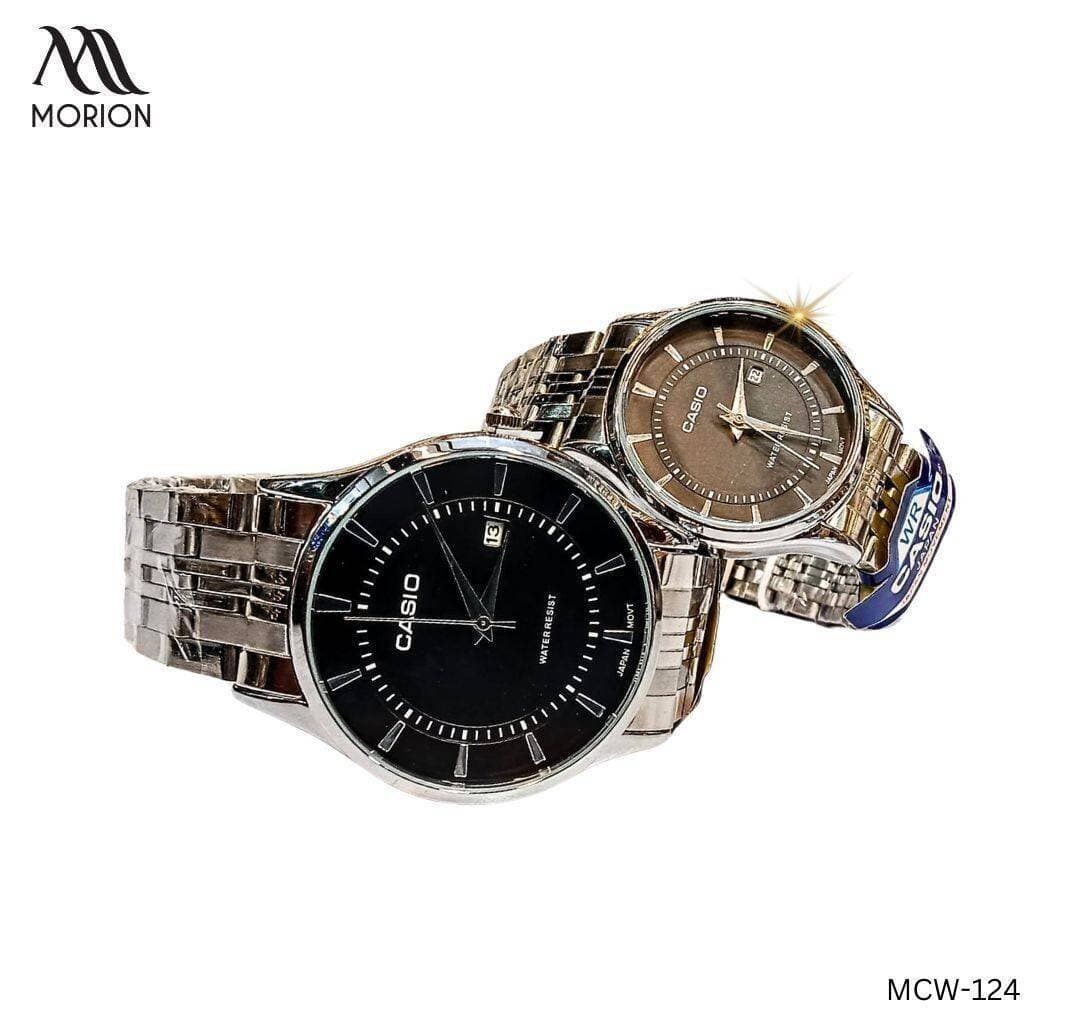 Casio Classic Designer Silver Black Couple Watch For Men MCW-124