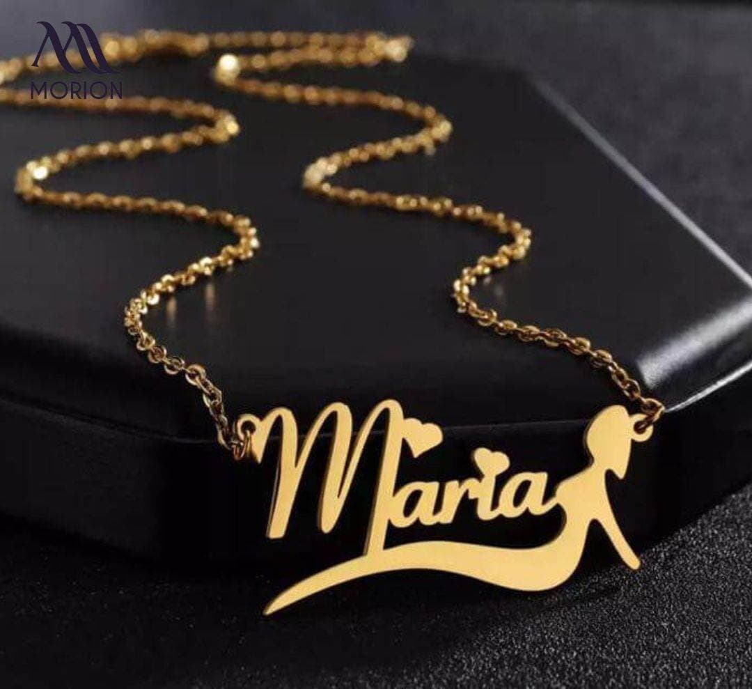 Romantic Girl Style Design Customized Name Necklace Pendant MCN-119