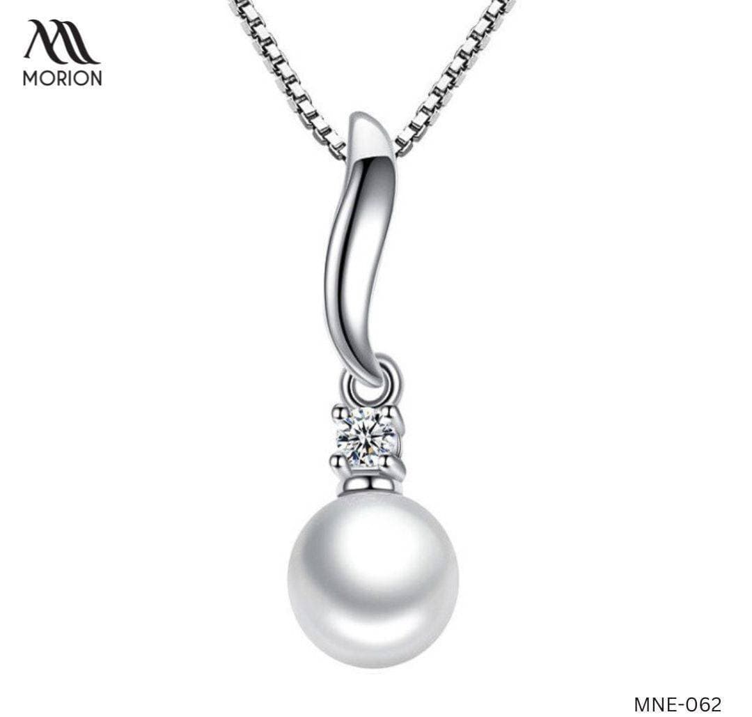 Pearlescent Elegance 92.5 Sterling Silver Pendant Necklace For Women MNE-062