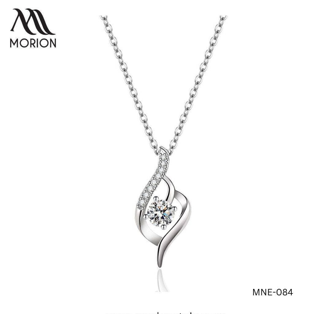 Moissanite Necklace With Faux Diamond Pendant For Women MNE-084