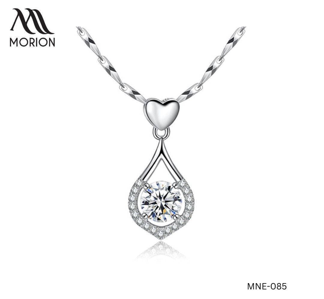 Swarovski Zirconia Heart Tear Drop Pendant Necklace For Women MNE-085