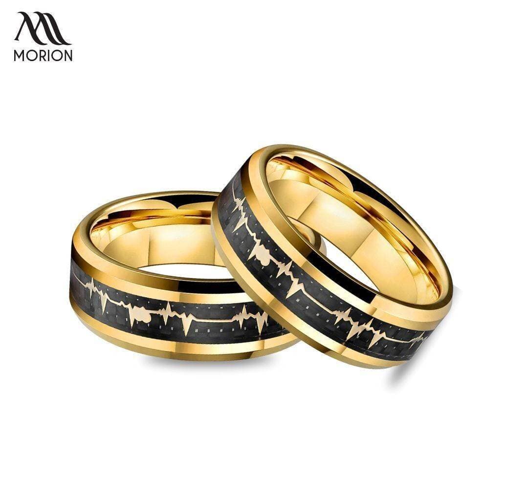 Heart Beat ECG Shape Couple Ring For Men & Women MCRI-001