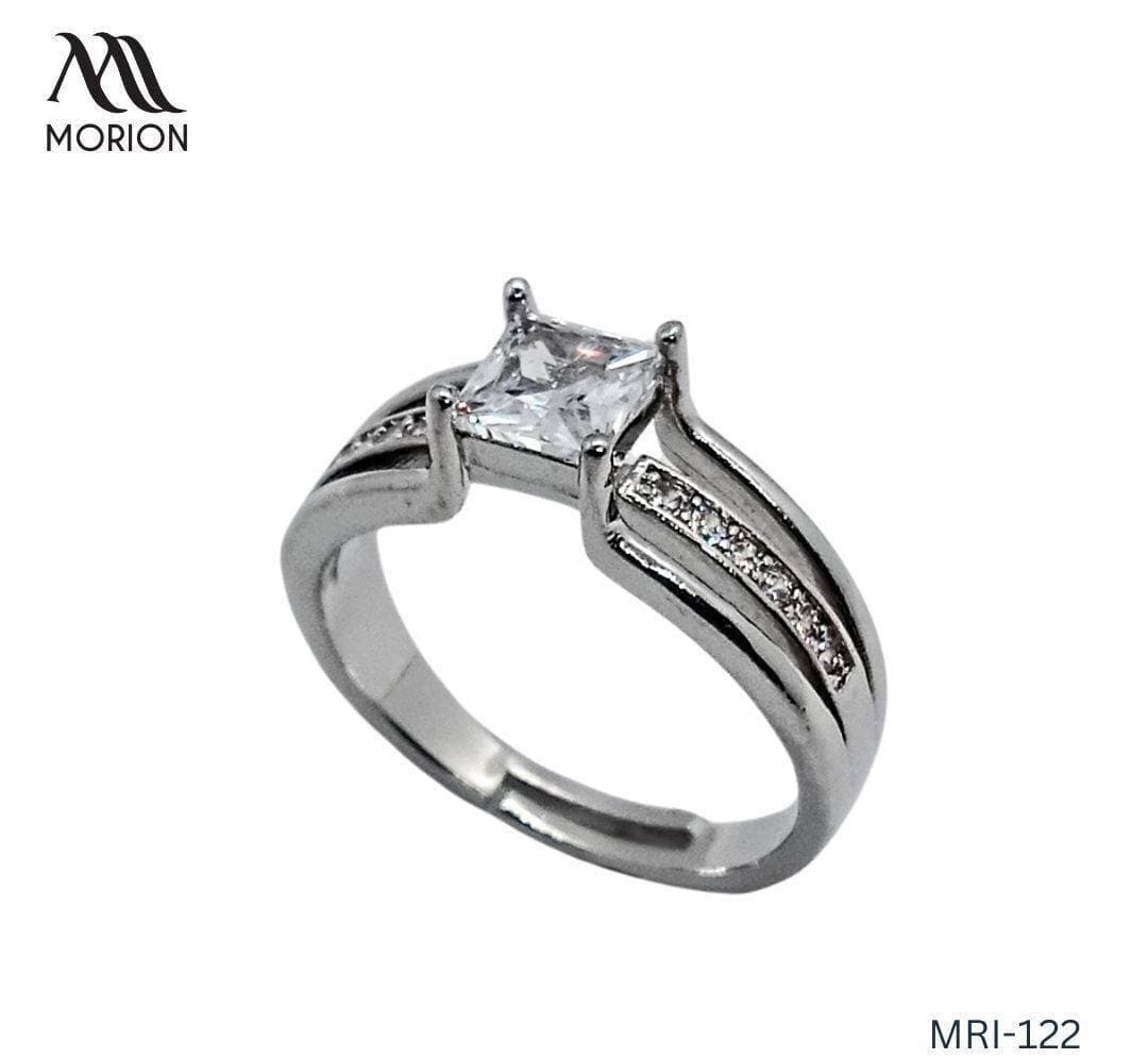 Silver Square Diamond Ring For Women MRI-122