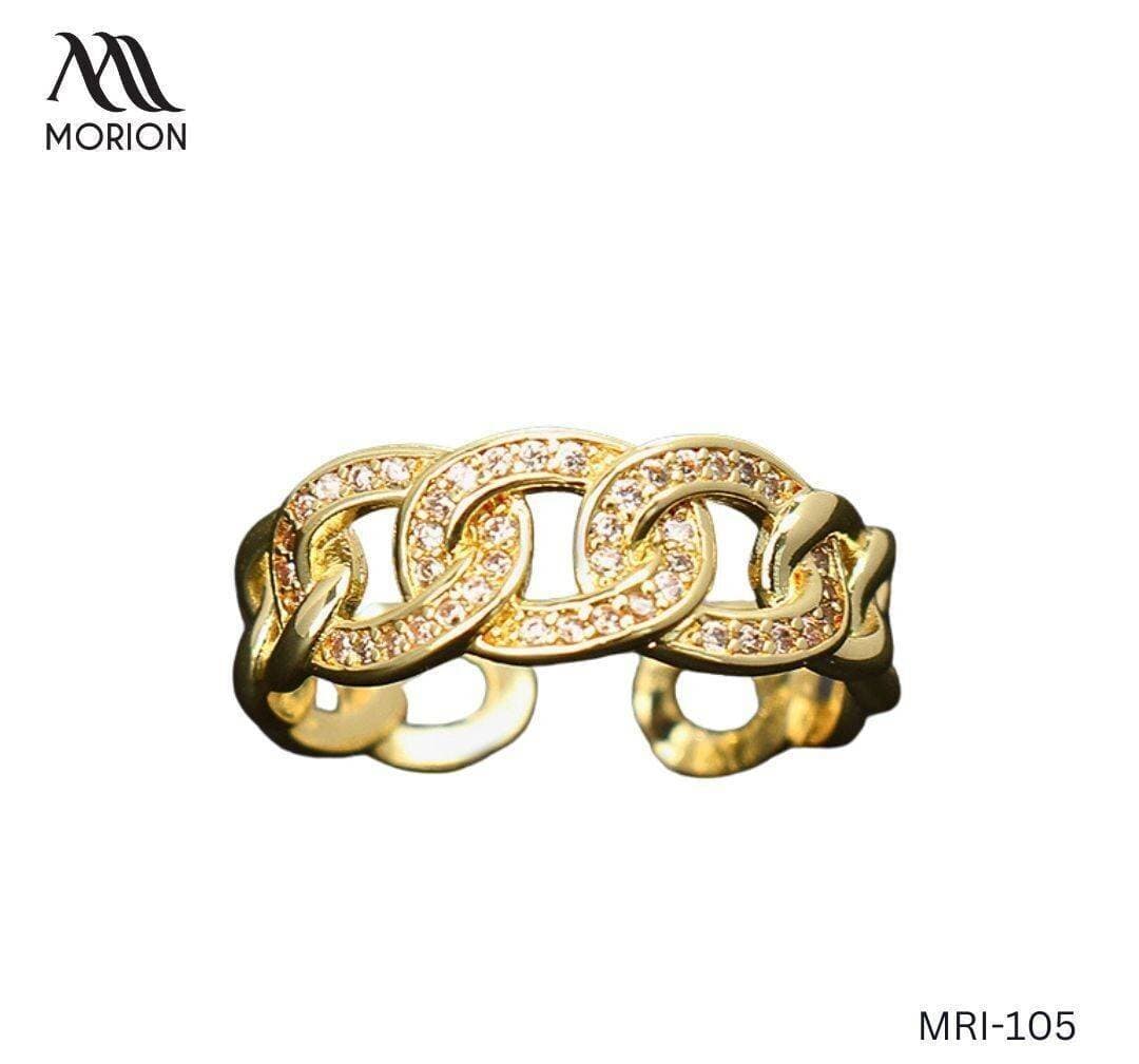 Silver Plated Chain Linked Adjustable Ring MRI-105