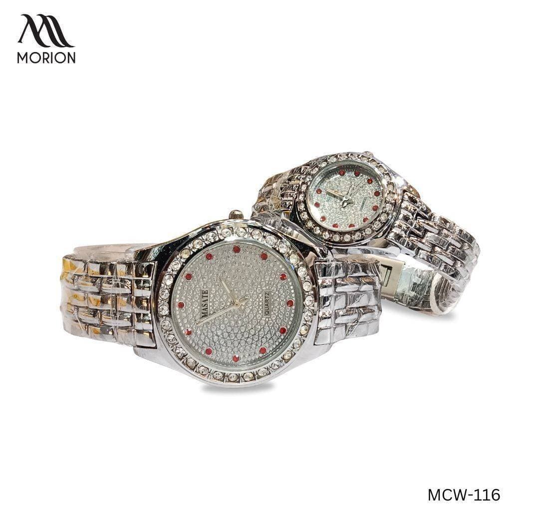 Masate Diamond Dial Couple Watch For Men And Women MCW-116