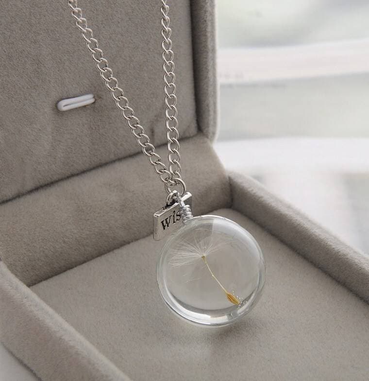 Fashion Hollow Glass Ball Vial Pendant Glass Jewelry Necklace Charms Pendant