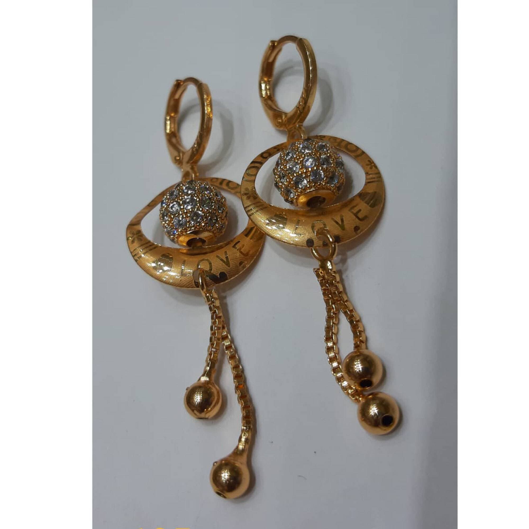 Earring Party Jewelry Gifts Gold Trendy Artificial Ear Rings 1 Pair