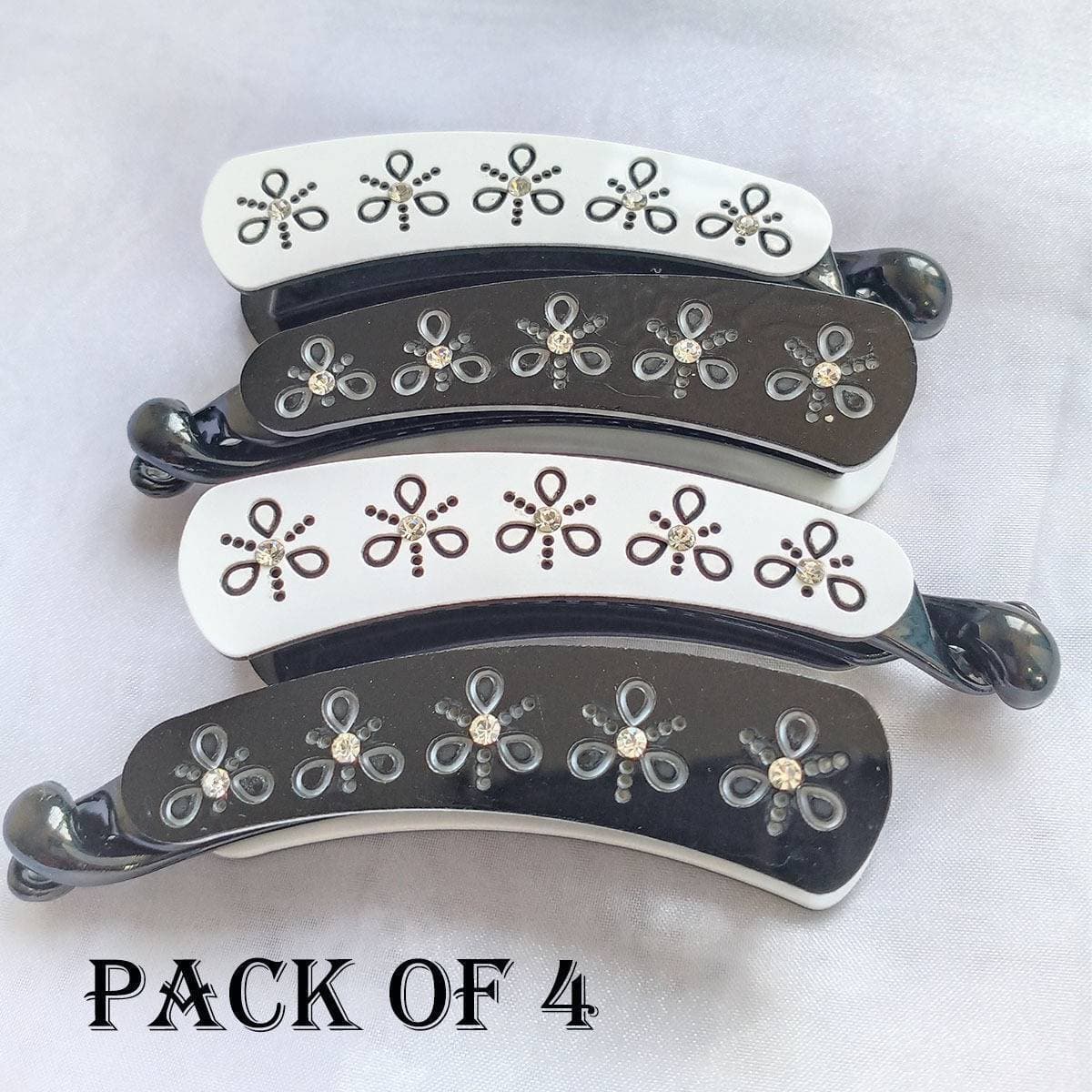Pack Of 4pcs Banana Hair Clip Classic Clincher Comb Stylish Hair Clip For Girls Women