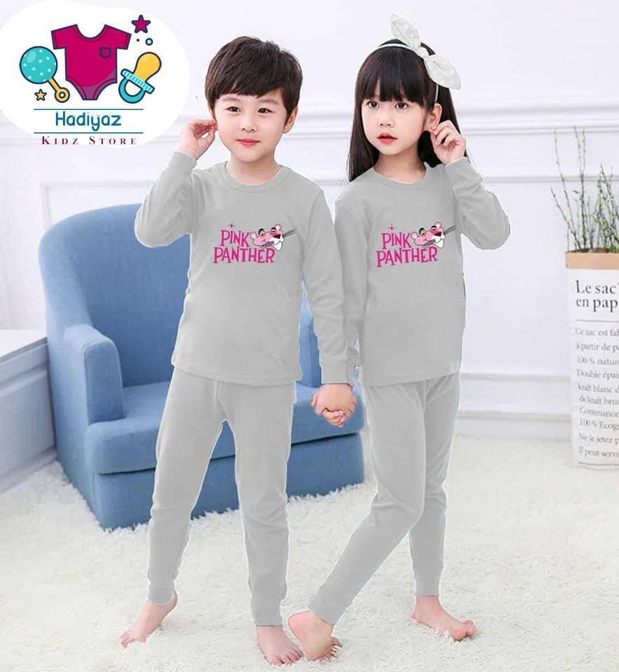 Well Formed Summer Collection Kids Nigh Suits Pack Of 2 - Light Grey Color