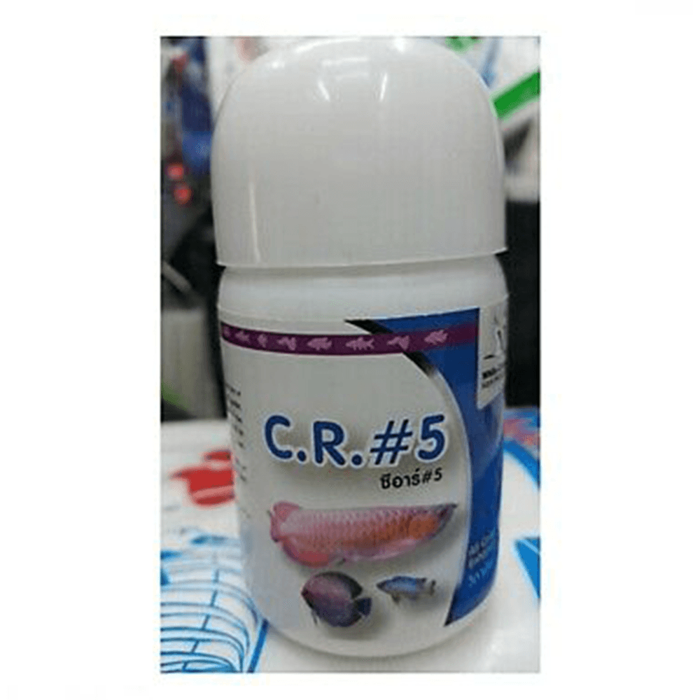 C.R.#5 White Crane Vitamin Fish Food Powder Increased Color Enhancer - 10g