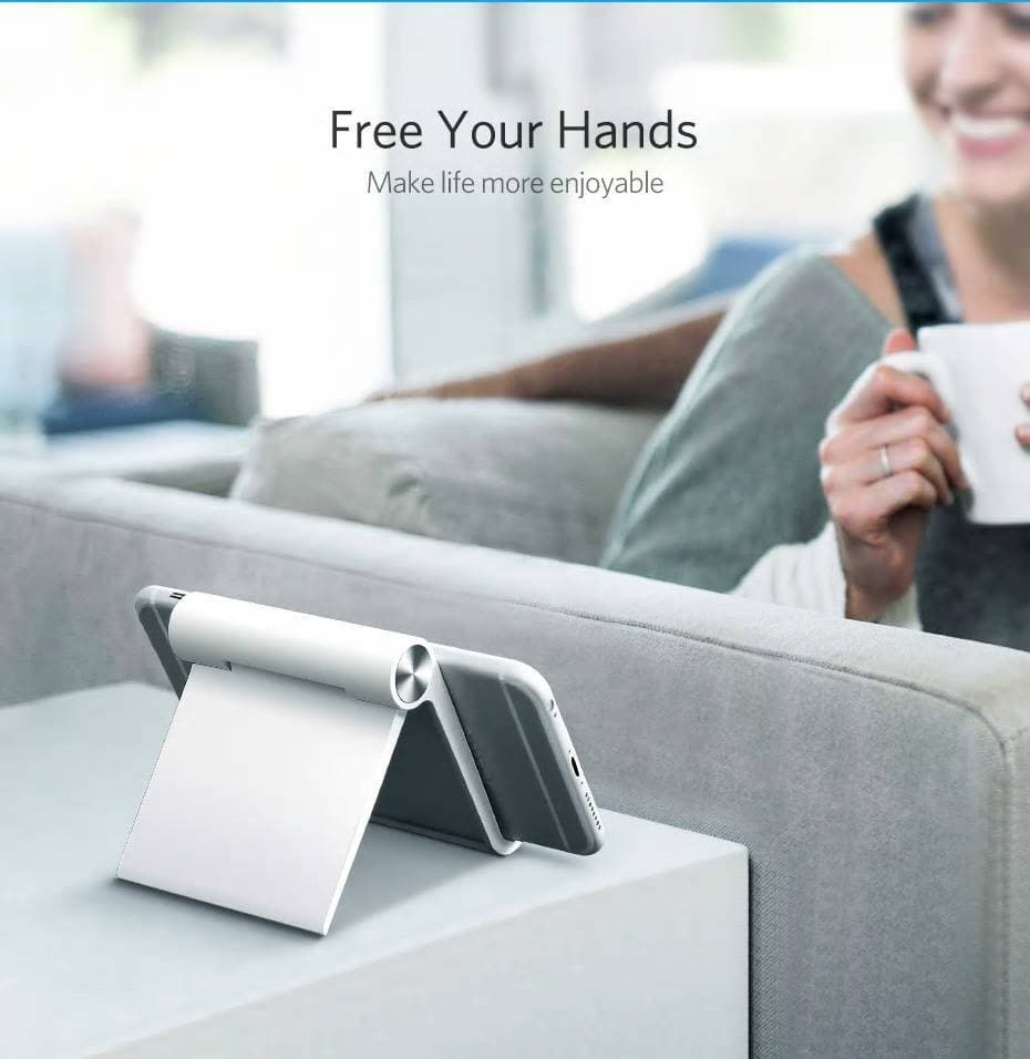 White Phone Holder Stand For iPhone And All Smart Phone - 1 Piece