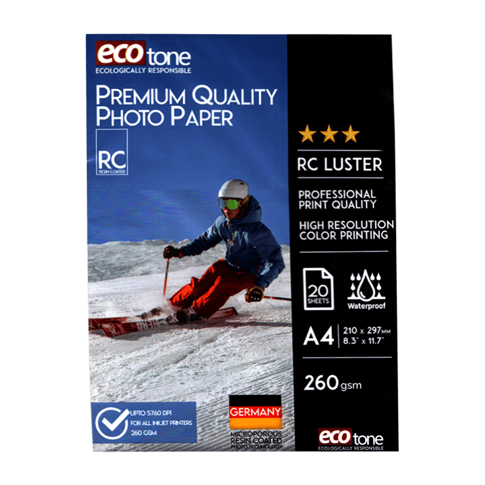 A4 Ecotone Luster Paper 260GSM - Pack of 20 Sheets