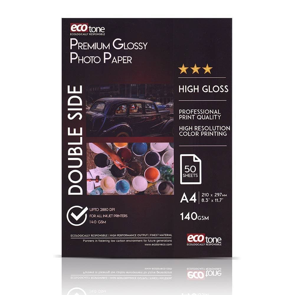A4 Ecotone Glossy Photo Paper 140GSM - 50 Sheets