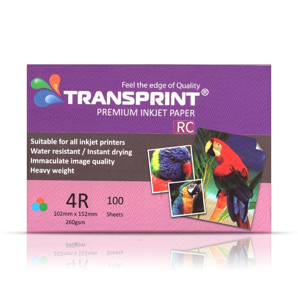 Transprint Premium Inkjet Photo Paper RC Luster 4 x 6 inches