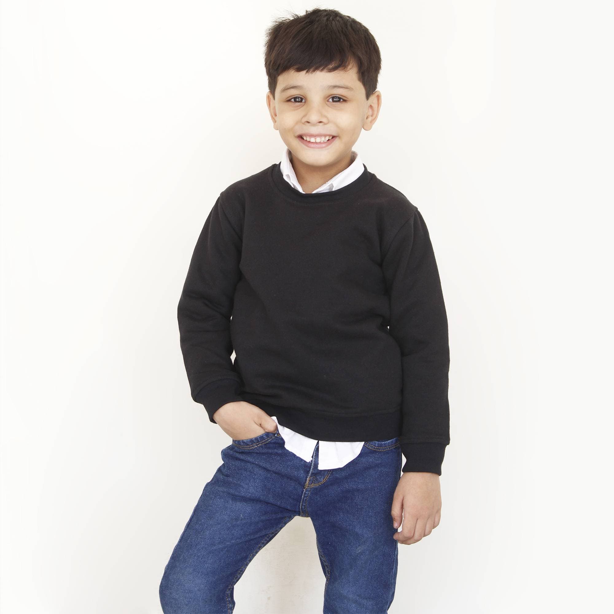 The Shop - Fleece Black Sweatshirt For Boys & Girls Kids