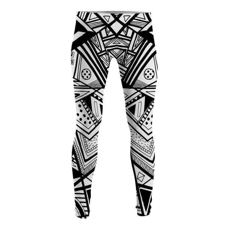 Black and White Patterns Leggings Jersey Fabric For Ladies