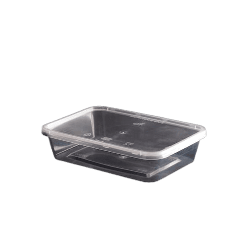 Clear Transparent Plastic Food Boxes - 500ml - Pack of 6 Boxes