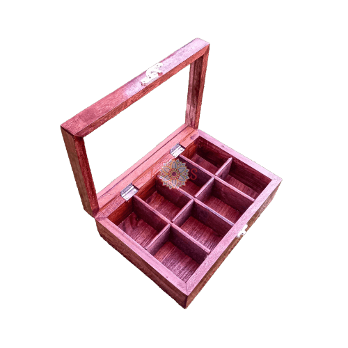 Spice Container Masala Box Rack With Wooden Spoon