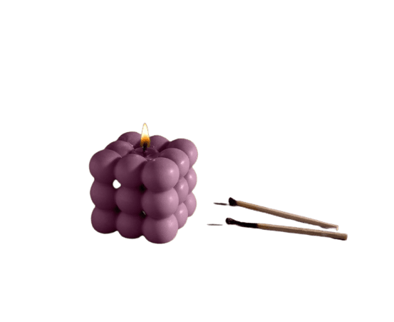 Pastel Purple Bubble Candles Set, Bubble Candles
