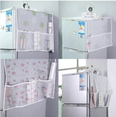 Cute Fridge Top Dust Cover With Dual Side 6 Pockets