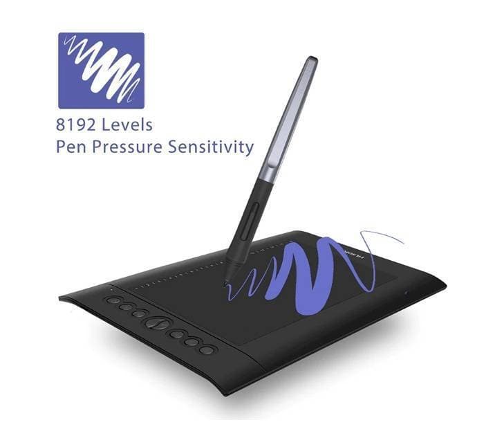 Huion H610 Pro V2 Digital Graphic Drawing & Writing Tablet - Black