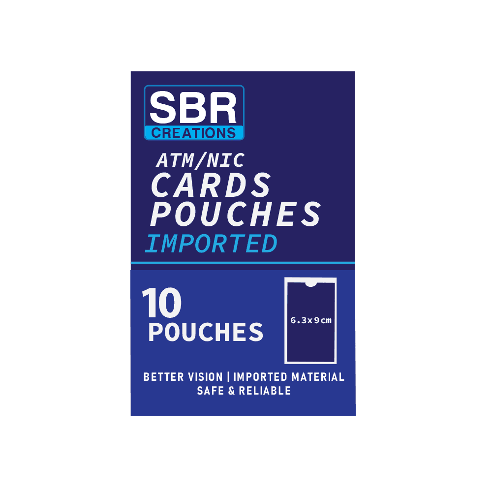 Atm Card Pouch - White - Pack Of 10 Pieces