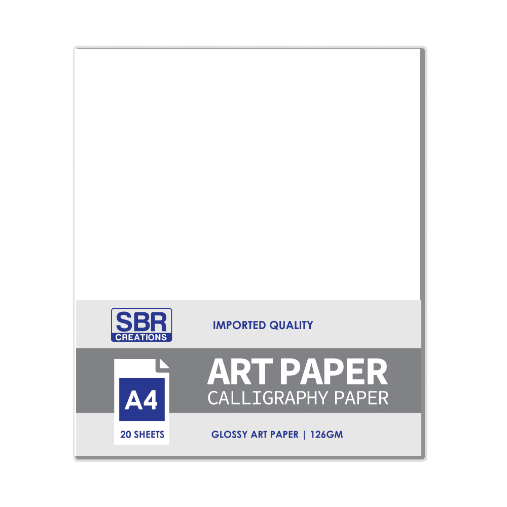 Art Paper Glossy for Calligraphy Art Paper 20 Sheets Imported Art Paper A4 | 126gm