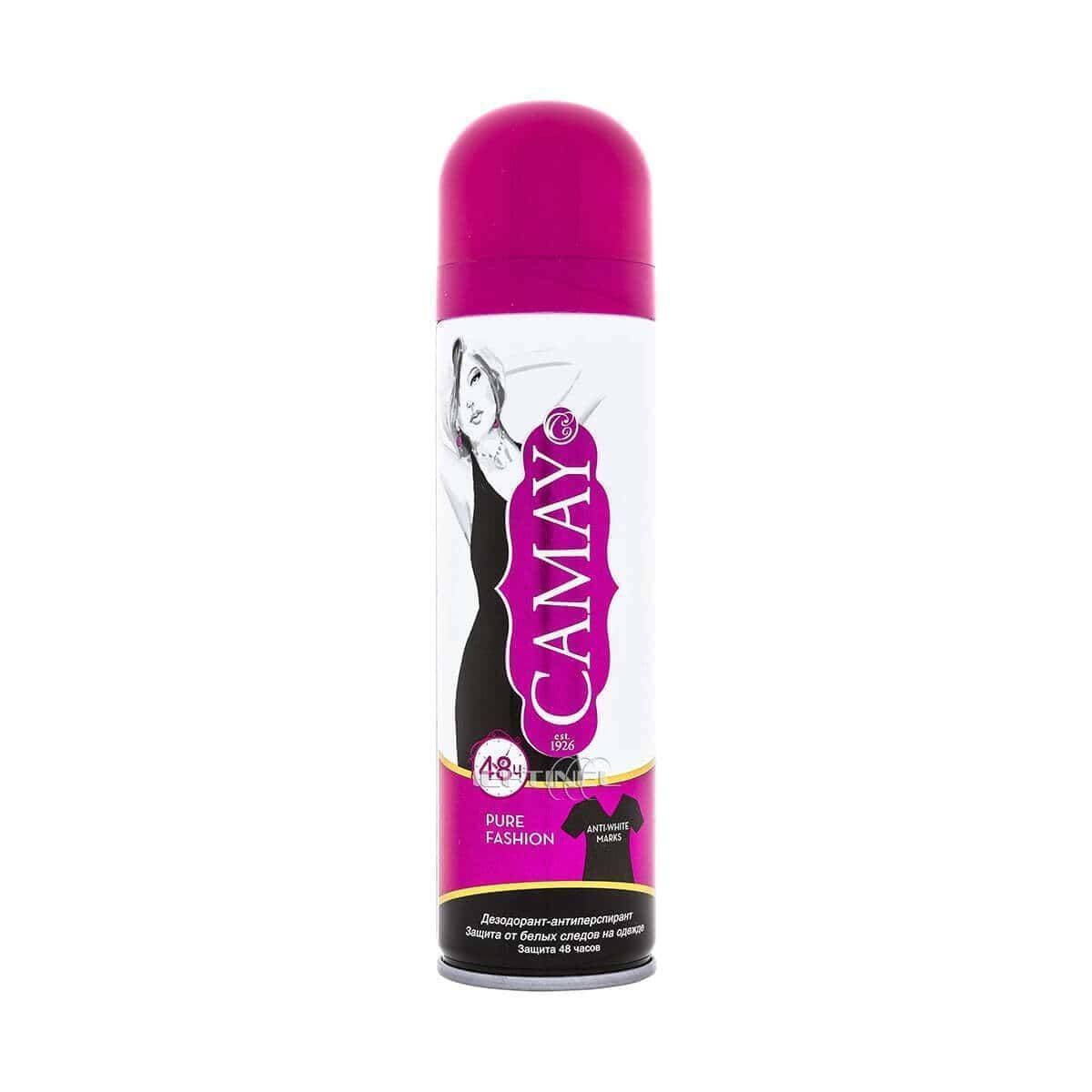 Camay Body Spray And Deodorant Pure Fashion 150 Ml
