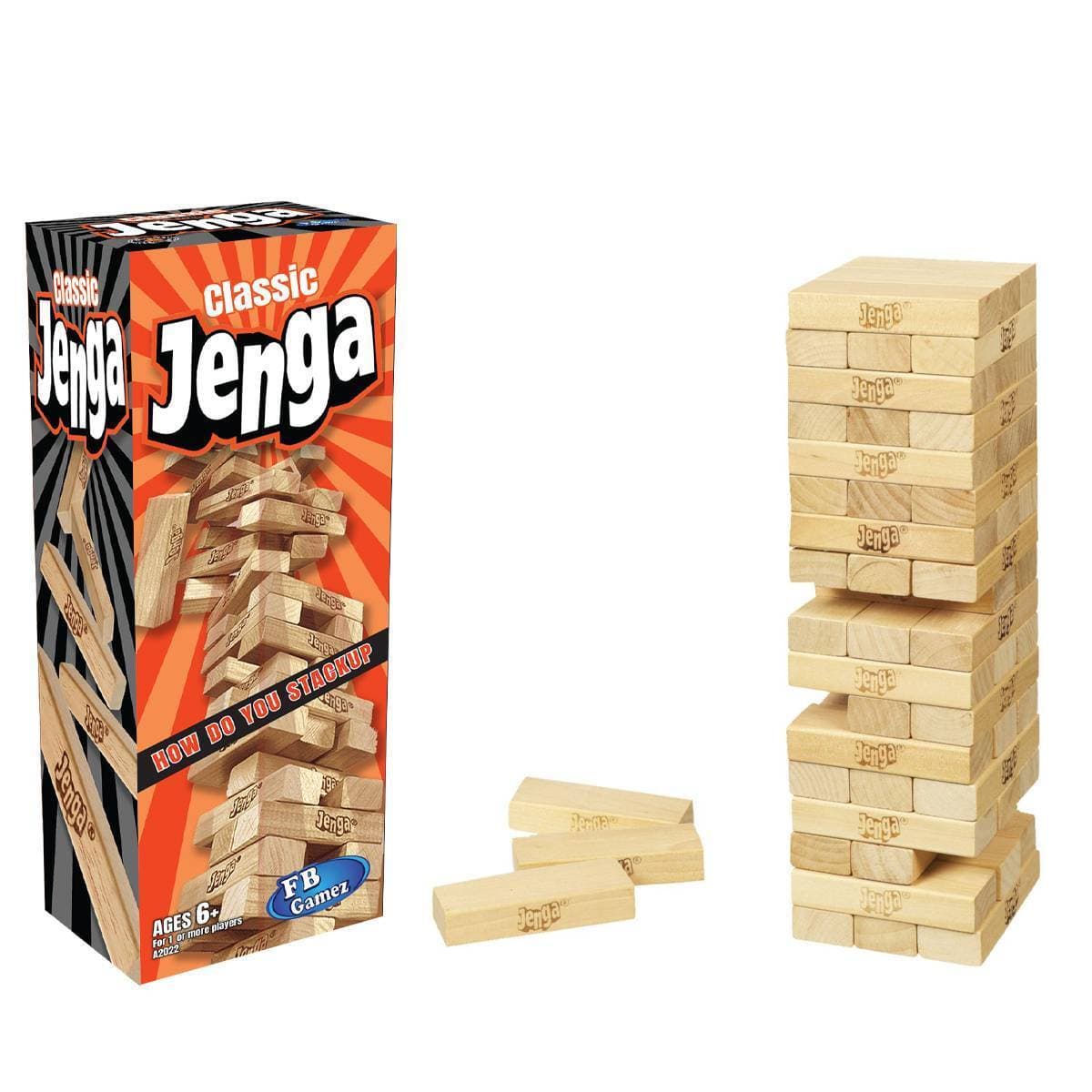 Classic Jenga Wooden Blocks/Stacking Tumbling Tower Game