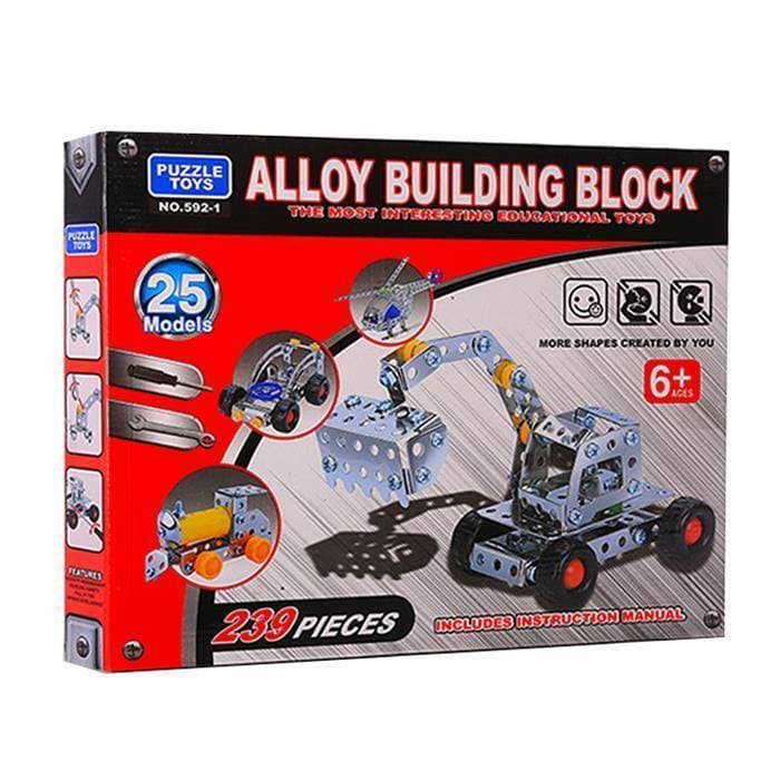 592-1 - Alloy Building Block - 239 Pieces - Silver