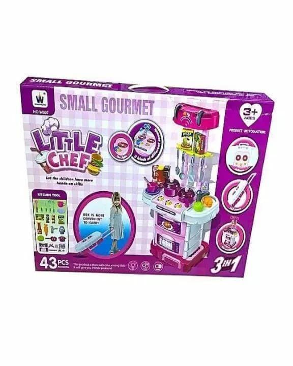 Little Chif Small Gourmet 3 In 1 Kitchen Play Toy Set
