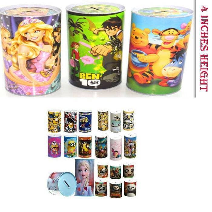 Cartoon Money Box Coin Box Steel Saving Box For Kids Character Gullak