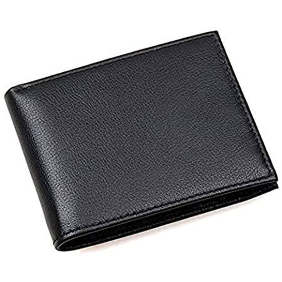 Faux Leather Wallet For Men - Black