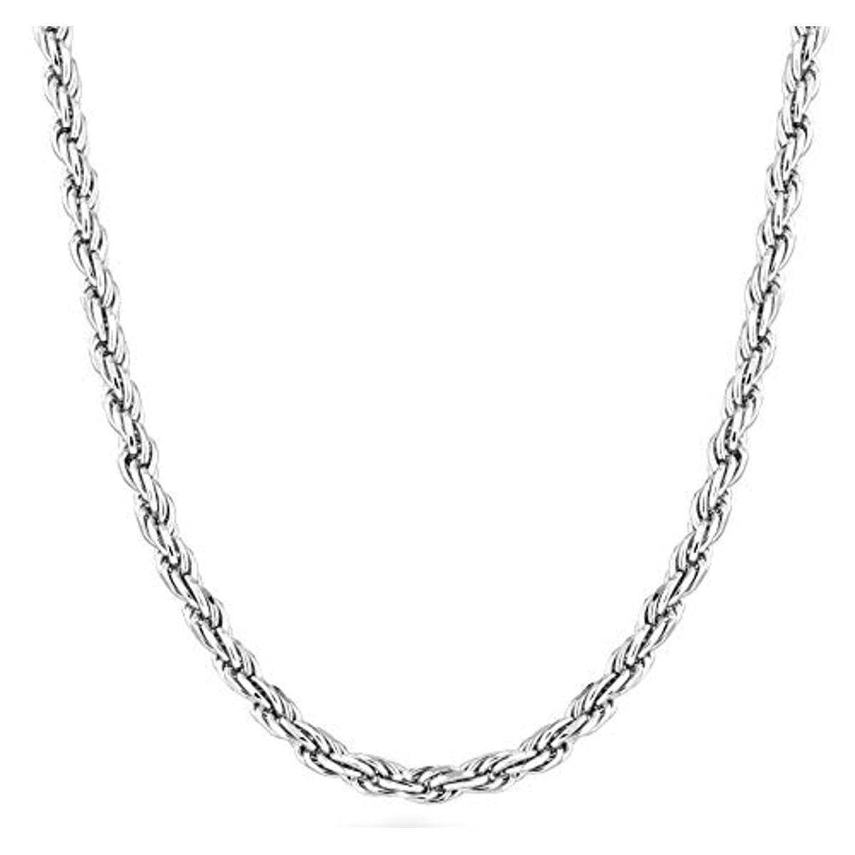 Stylish Silver Rope Chain For Men