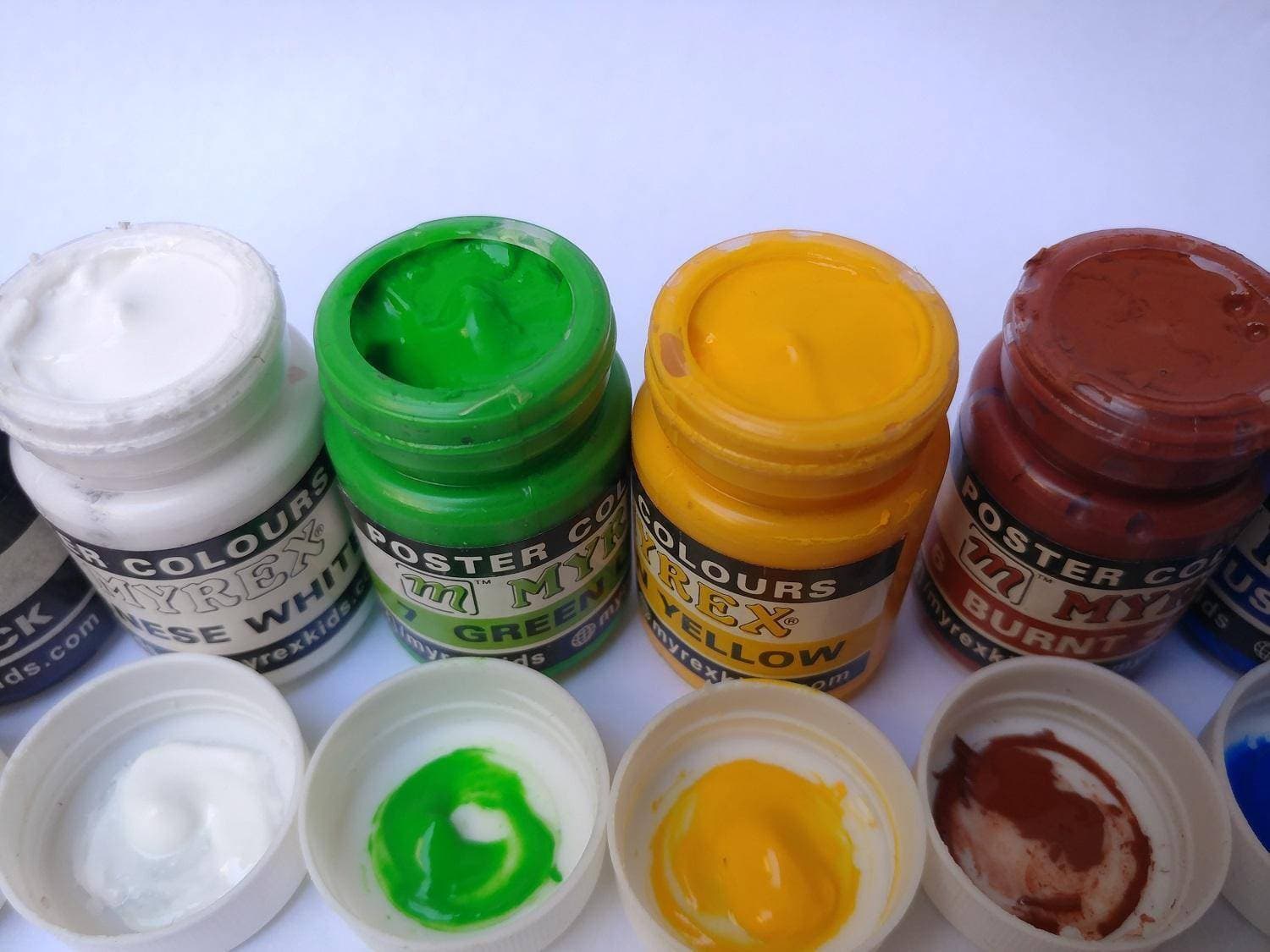 7 Pcs Poster Color Box With 2 Brush