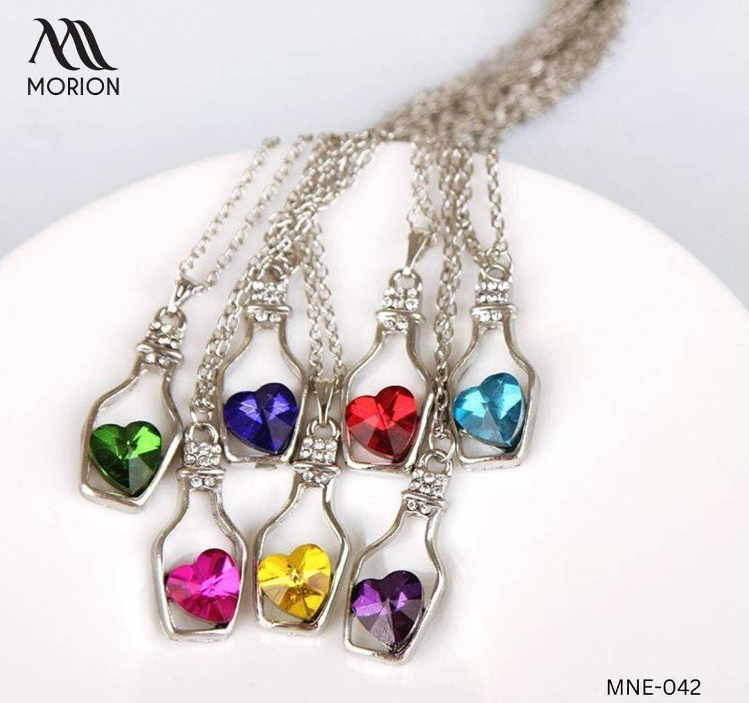 Bottle Heart Pendant Necklace For Women MNE-042