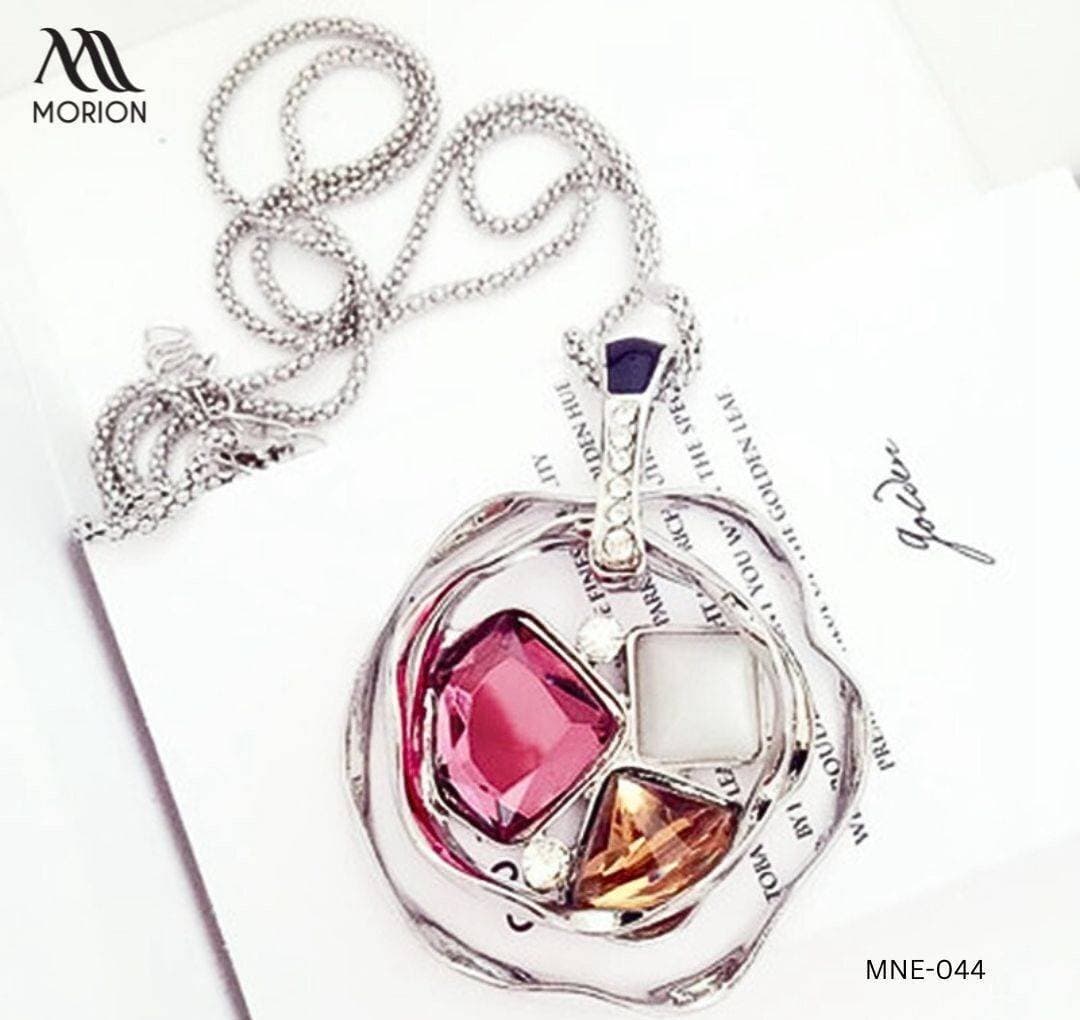 Silver Plated Charm Necklace For Women MNE-044