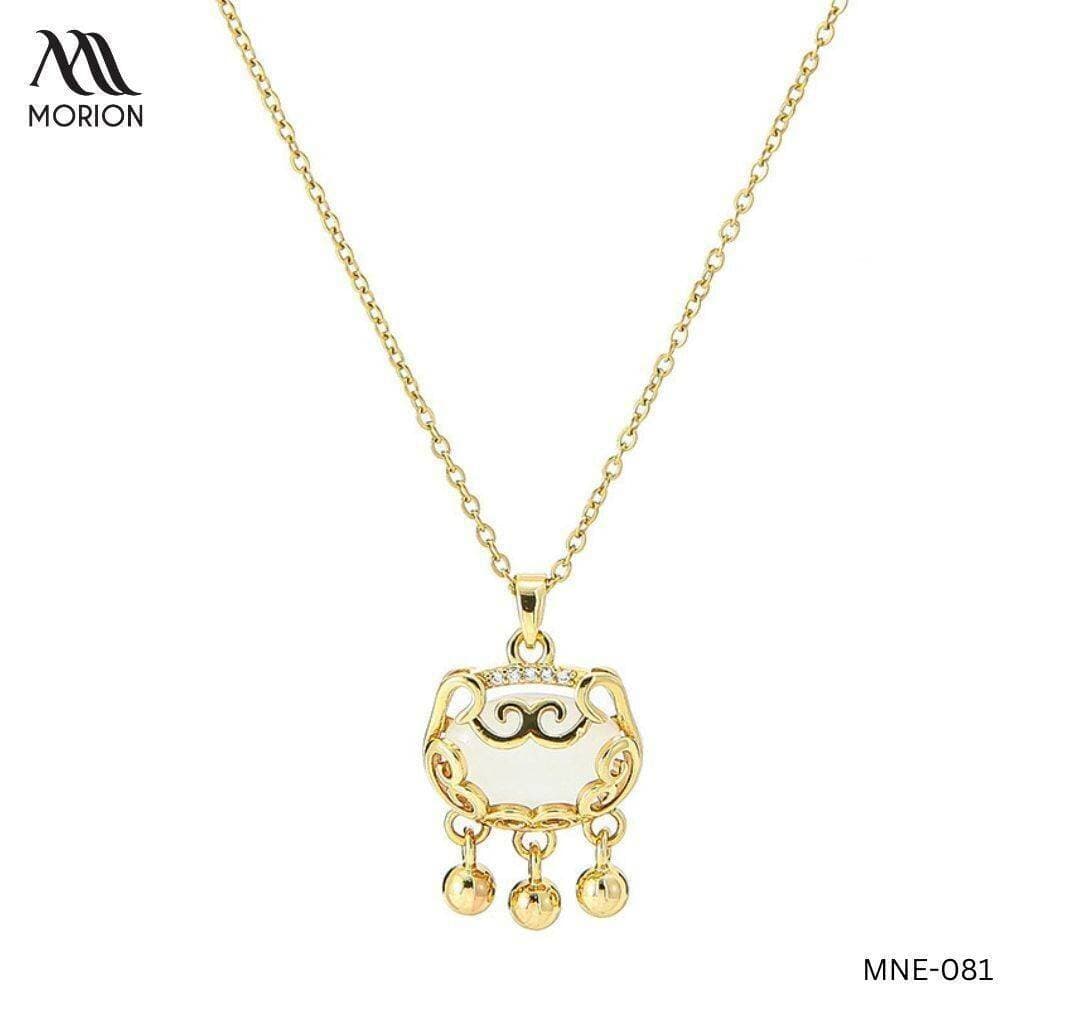 Golden Pearls Beautiful Pendant Necklace For Women MNE-081
